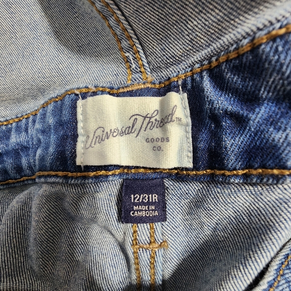 Universal Thread Light to Medium Blue Denim Overalls with Brass Buttons GRUNGE - Picture 9 of 14